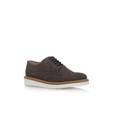 Grey 'Knox' flat lace up shoes